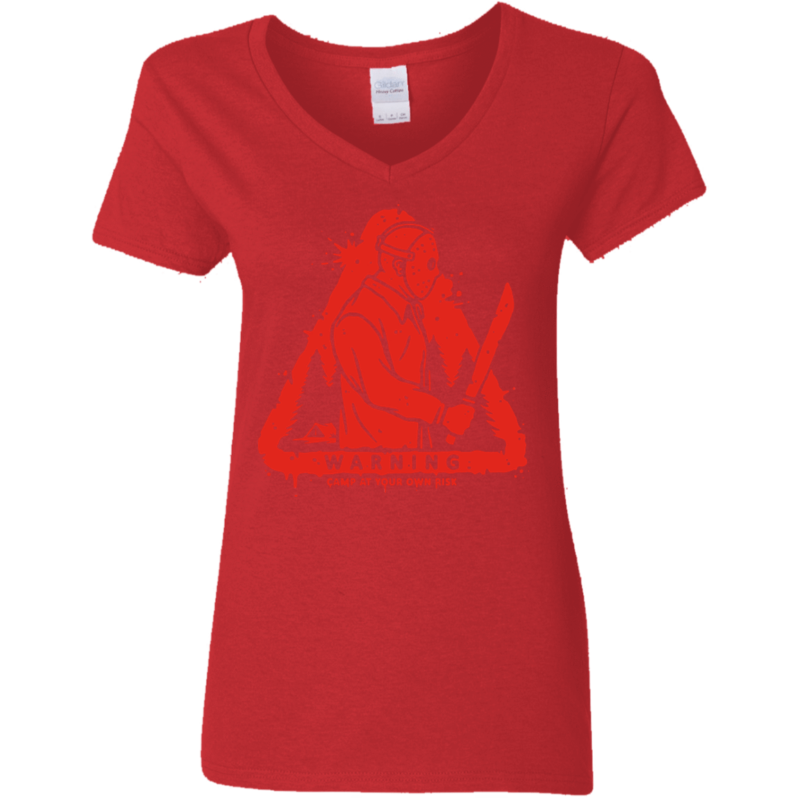 T-Shirts Red / S Camp at Your Own Risk Women's V-Neck T-Shirt