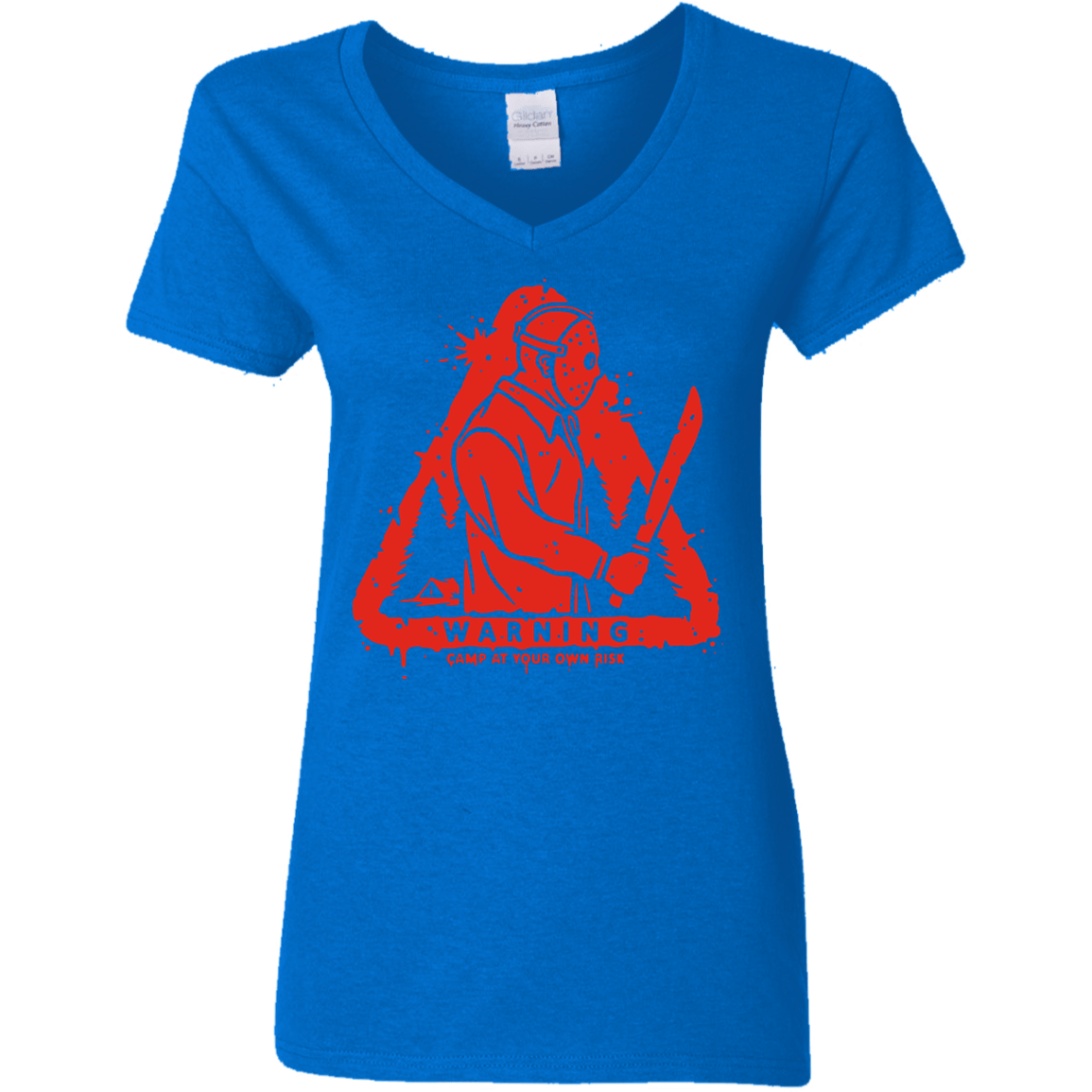 T-Shirts Royal / S Camp at Your Own Risk Women's V-Neck T-Shirt