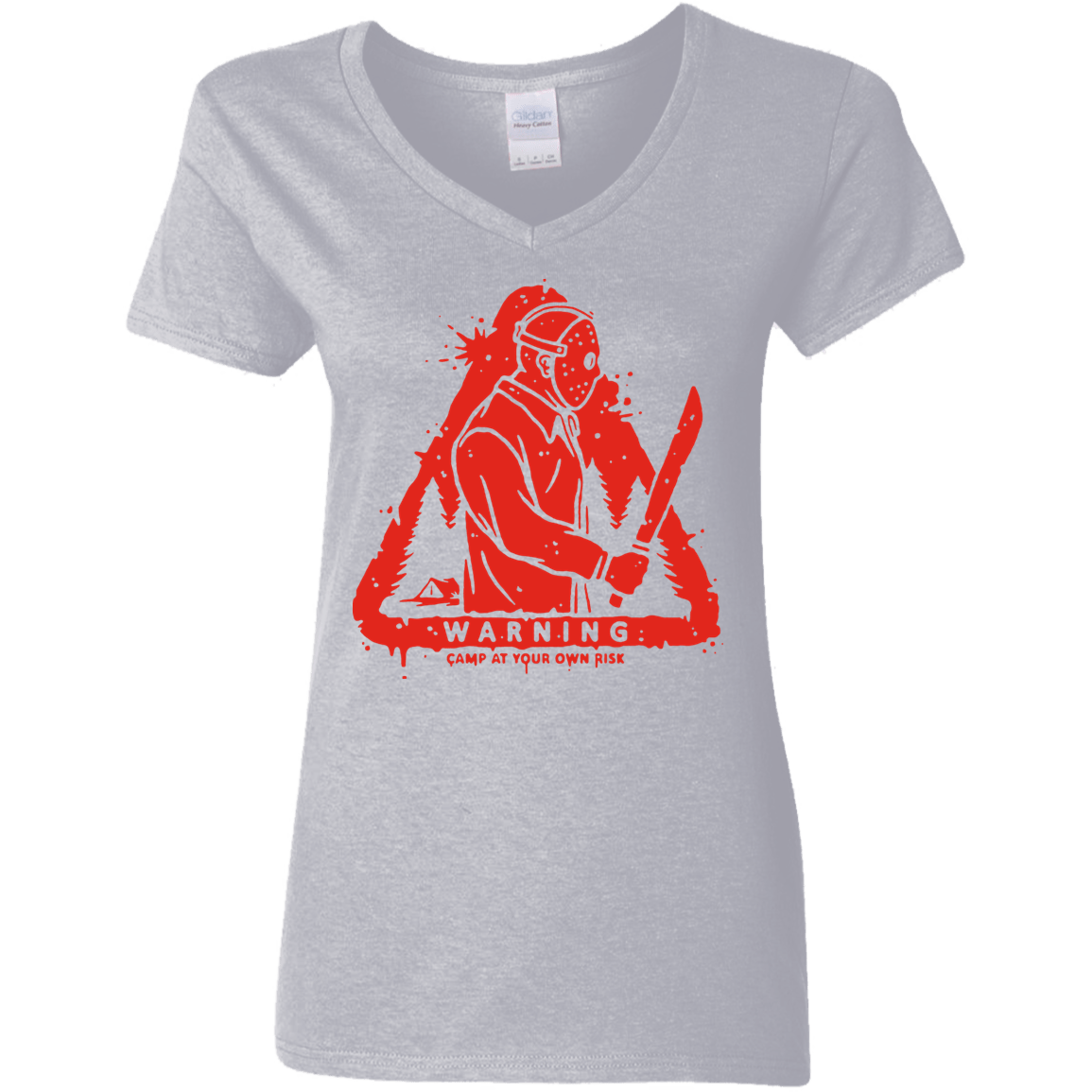 T-Shirts Sport Grey / S Camp at Your Own Risk Women's V-Neck T-Shirt