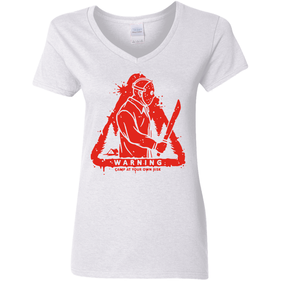 T-Shirts White / S Camp at Your Own Risk Women's V-Neck T-Shirt