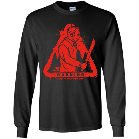 T-Shirts Black / YS Camp at Your Own Risk Youth Long Sleeve T-Shirt