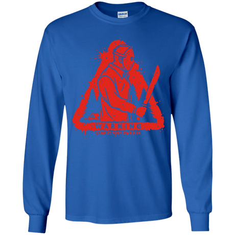 T-Shirts Royal / YS Camp at Your Own Risk Youth Long Sleeve T-Shirt