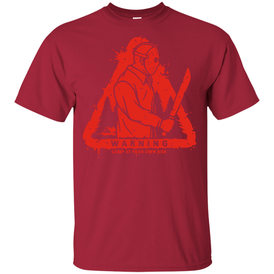 T-Shirts Cardinal / YXS Camp at Your Own Risk Youth T-Shirt