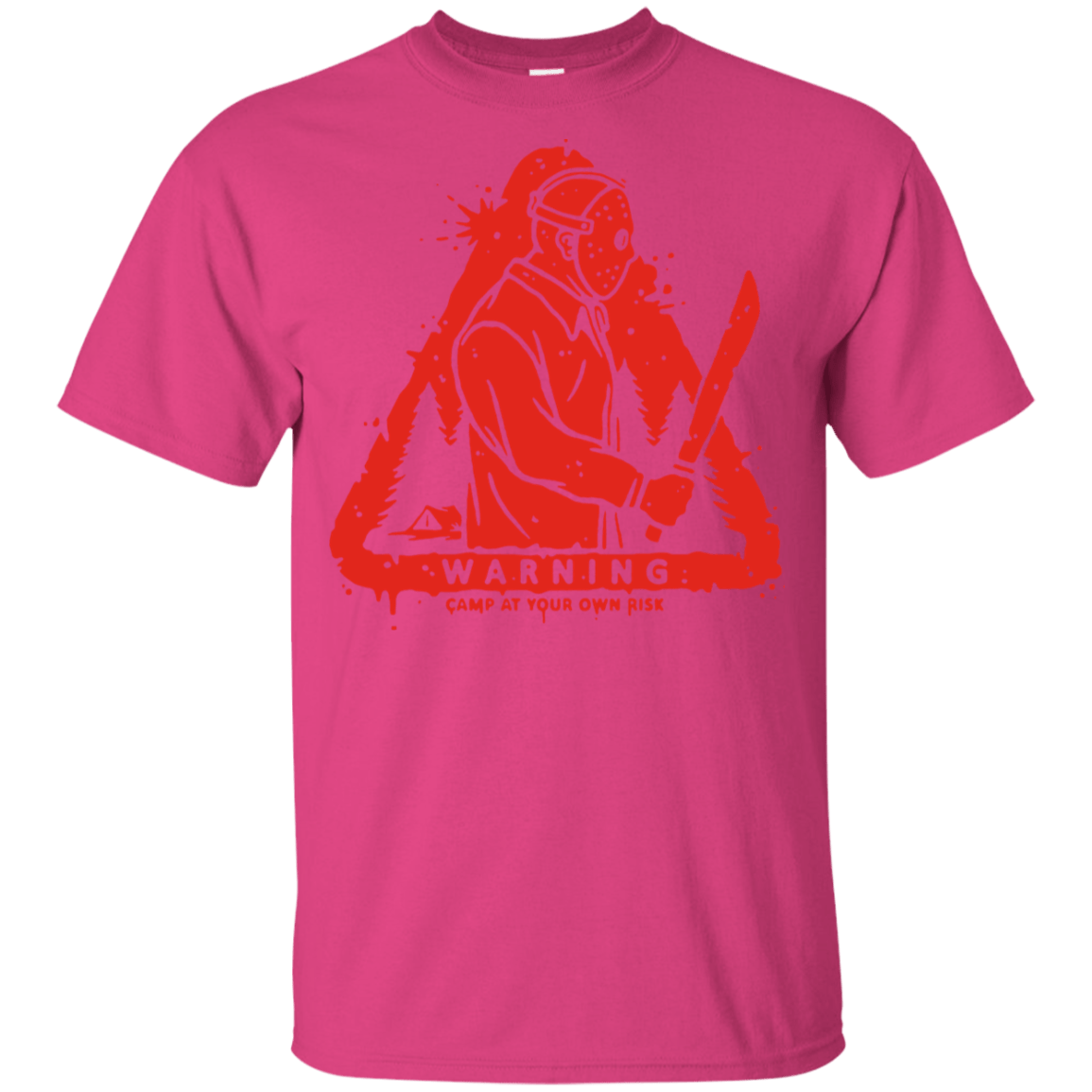 T-Shirts Heliconia / YXS Camp at Your Own Risk Youth T-Shirt