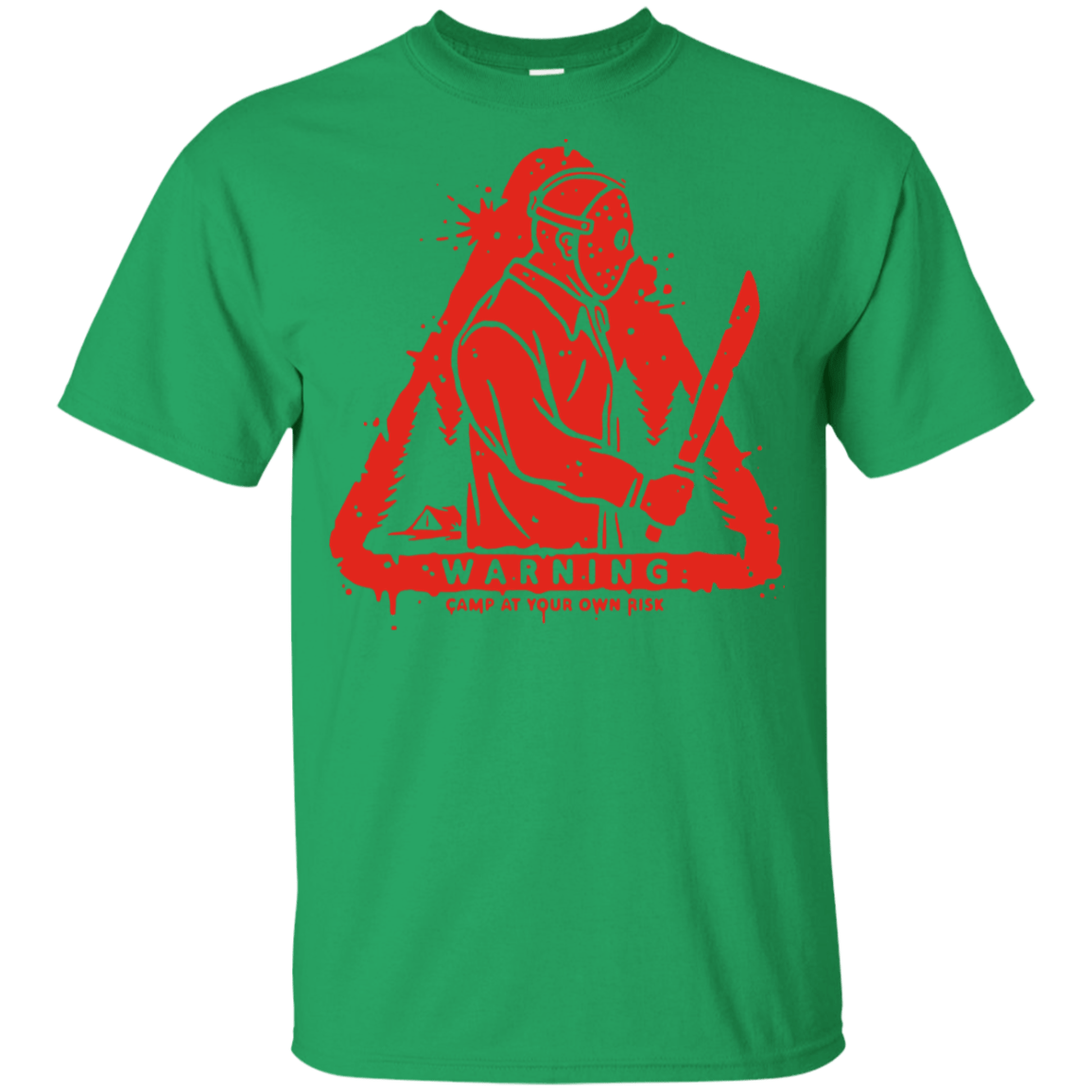 T-Shirts Irish Green / YXS Camp at Your Own Risk Youth T-Shirt