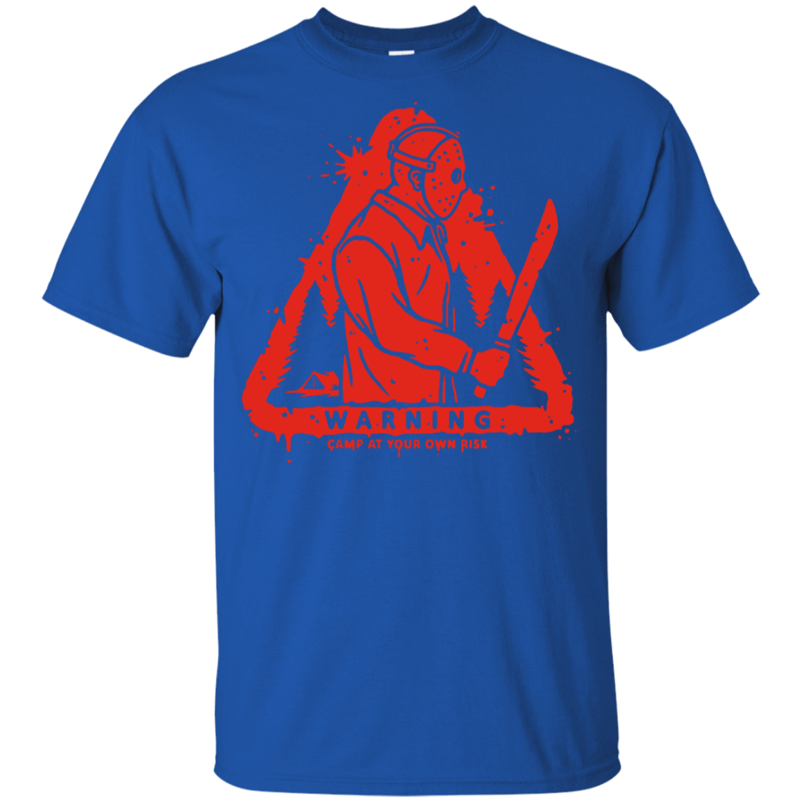 T-Shirts Royal / YXS Camp at Your Own Risk Youth T-Shirt