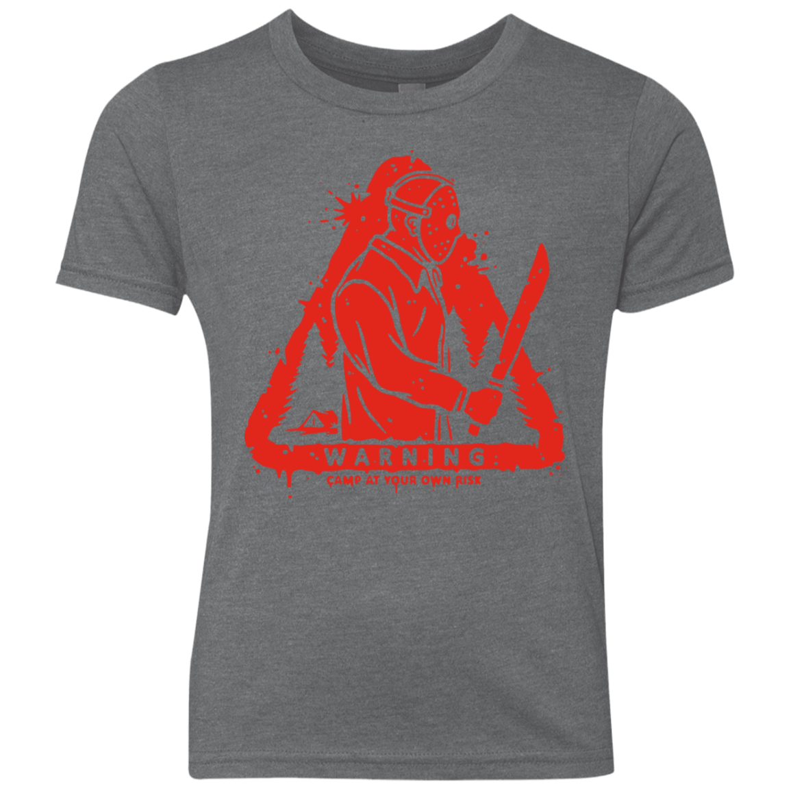 T-Shirts Premium Heather / YXS Camp at Your Own Risk Youth Triblend T-Shirt