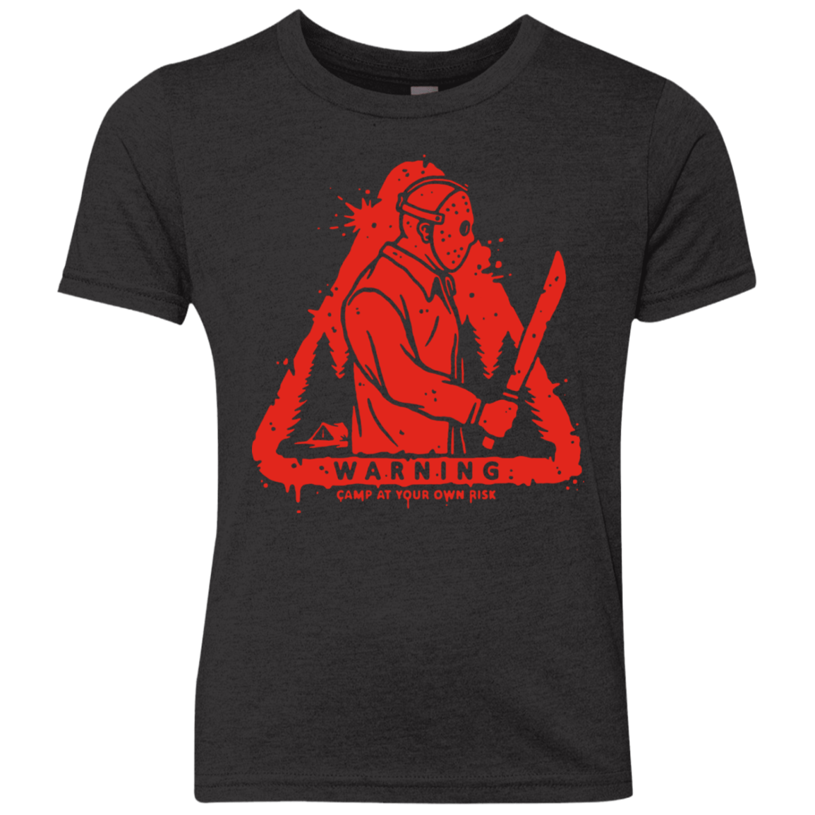T-Shirts Vintage Black / YXS Camp at Your Own Risk Youth Triblend T-Shirt