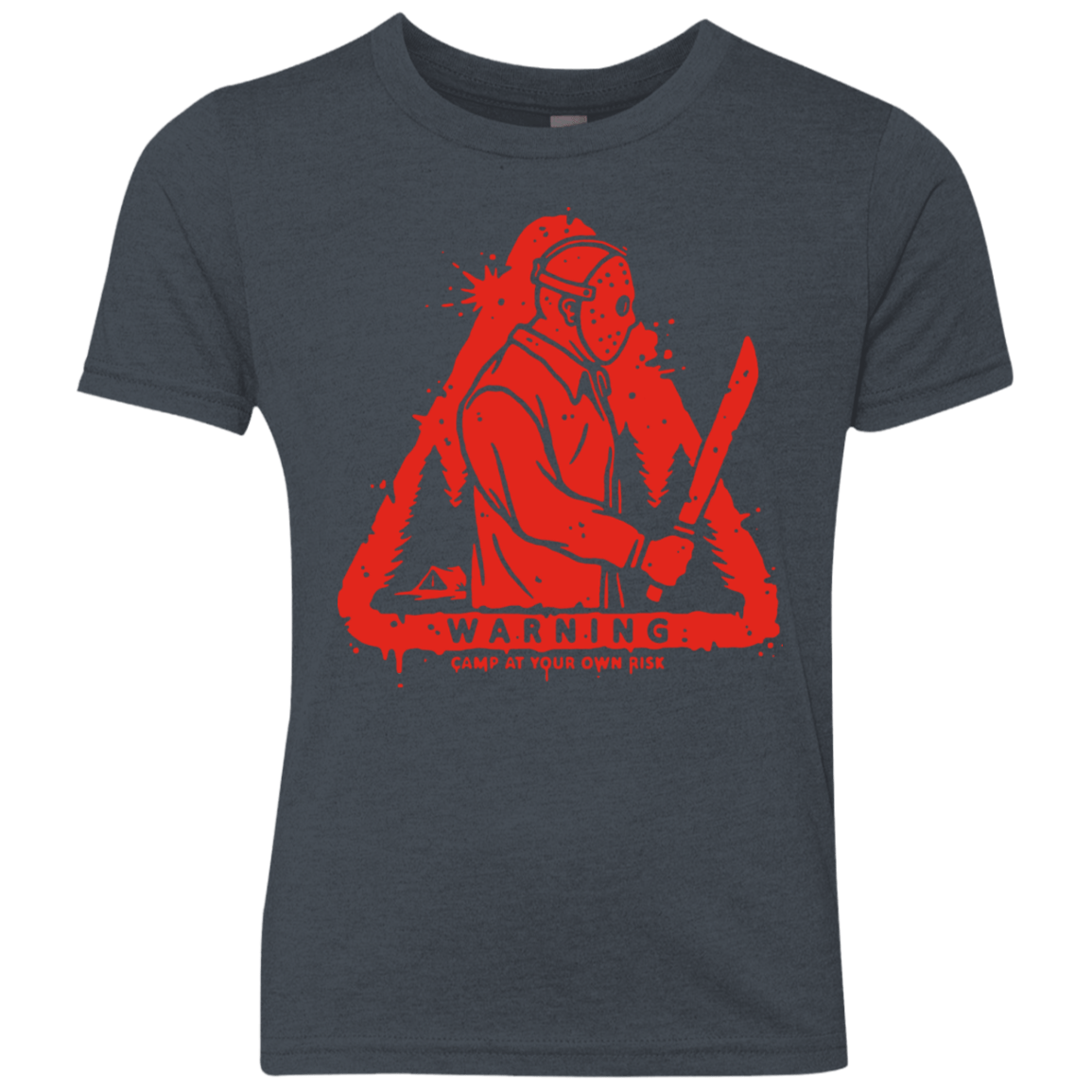 T-Shirts Vintage Navy / YXS Camp at Your Own Risk Youth Triblend T-Shirt