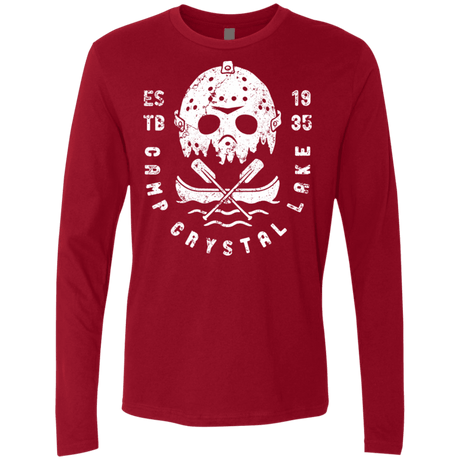 T-Shirts Cardinal / S Camp Crystal Lake Men's Premium Long Sleeve