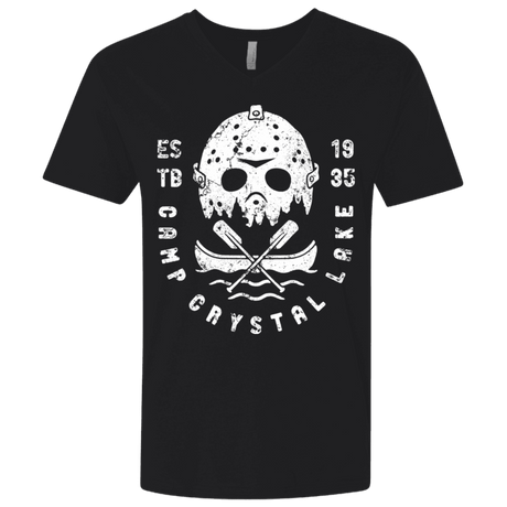 T-Shirts Black / X-Small Camp Crystal Lake Men's Premium V-Neck