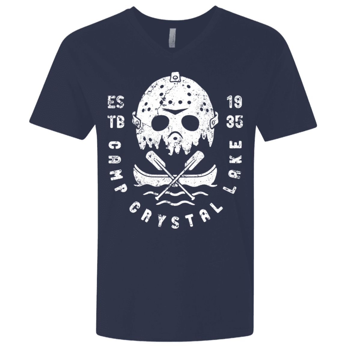 T-Shirts Midnight Navy / X-Small Camp Crystal Lake Men's Premium V-Neck