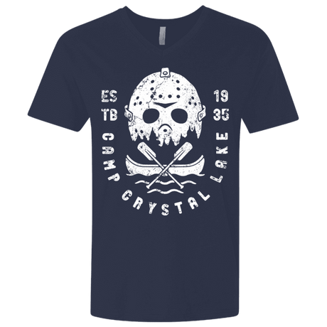 T-Shirts Midnight Navy / X-Small Camp Crystal Lake Men's Premium V-Neck