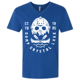 T-Shirts Royal / X-Small Camp Crystal Lake Men's Premium V-Neck