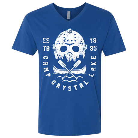 T-Shirts Royal / X-Small Camp Crystal Lake Men's Premium V-Neck