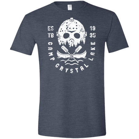 T-Shirts Heather Navy / S Camp Crystal Lake Men's Semi-Fitted Softstyle
