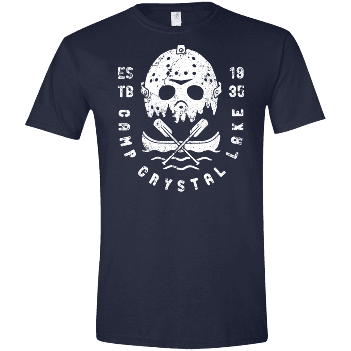 T-Shirts Navy / X-Small Camp Crystal Lake Men's Semi-Fitted Softstyle