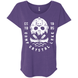 T-Shirts Purple Rush / X-Small Camp Crystal Lake Triblend Dolman Sleeve