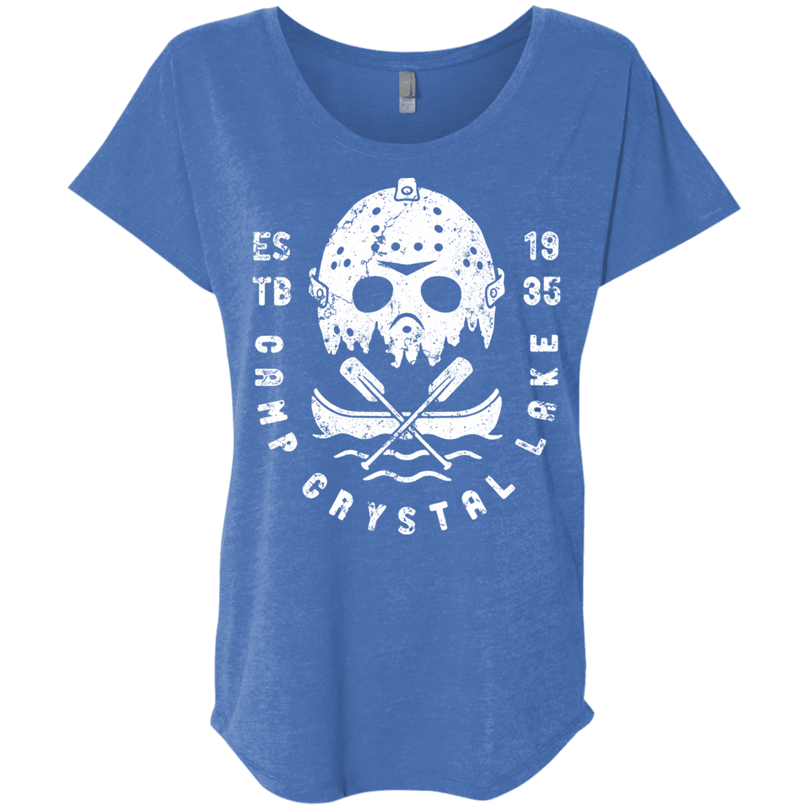 T-Shirts Vintage Royal / X-Small Camp Crystal Lake Triblend Dolman Sleeve