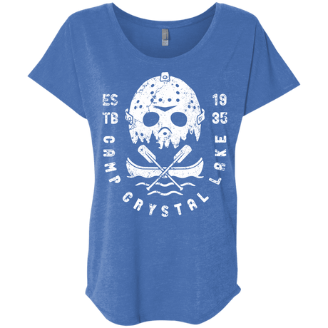 T-Shirts Vintage Royal / X-Small Camp Crystal Lake Triblend Dolman Sleeve