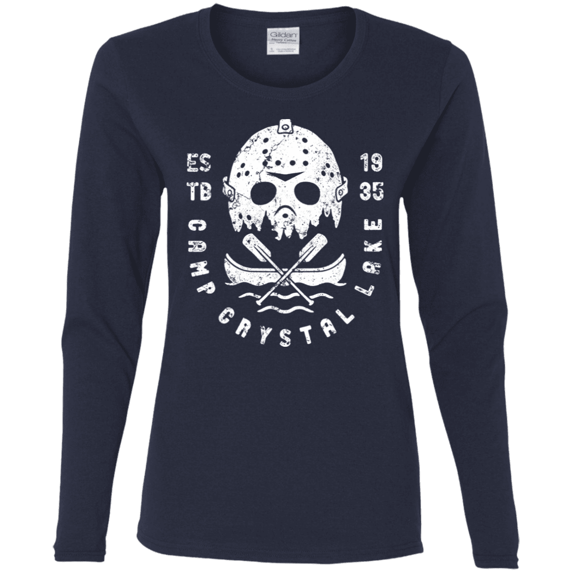 T-Shirts Navy / S Camp Crystal Lake Women's Long Sleeve T-Shirt