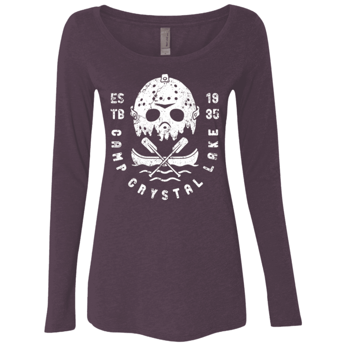 T-Shirts Vintage Purple / S Camp Crystal Lake Women's Triblend Long Sleeve Shirt