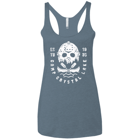 T-Shirts Indigo / X-Small Camp Crystal Lake Women's Triblend Racerback Tank