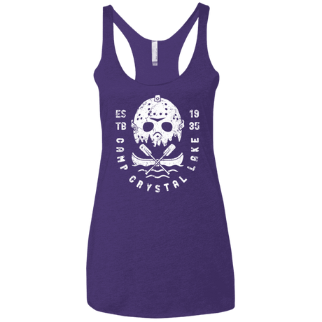 T-Shirts Purple Rush / X-Small Camp Crystal Lake Women's Triblend Racerback Tank
