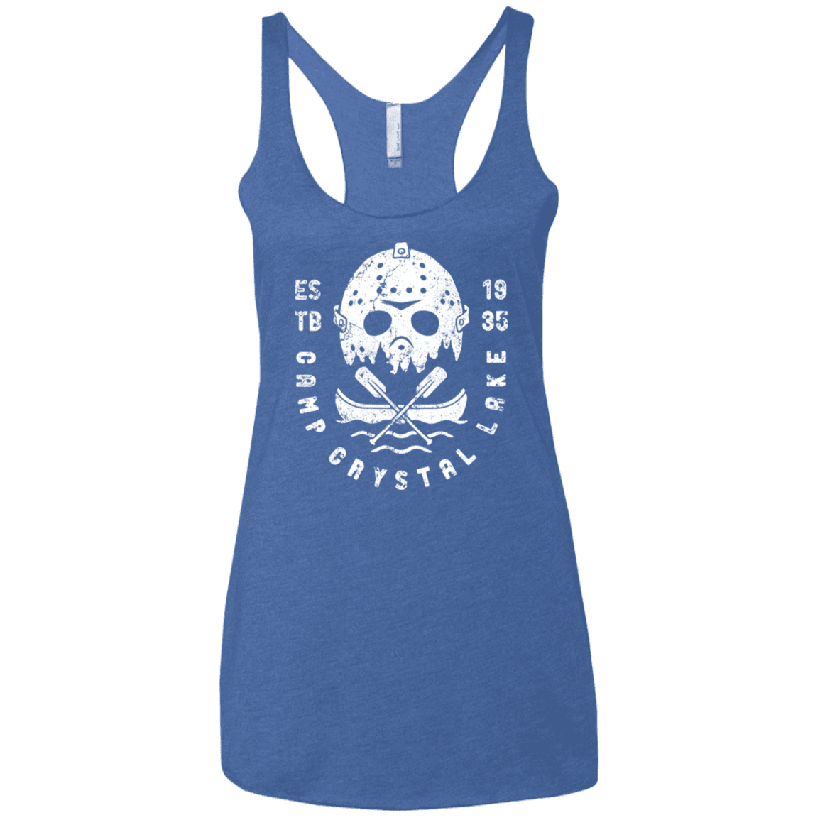 T-Shirts Vintage Royal / X-Small Camp Crystal Lake Women's Triblend Racerback Tank