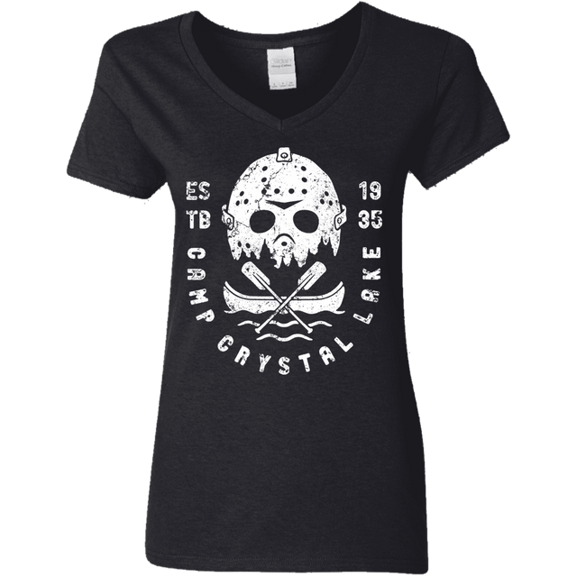 T-Shirts Black / S Camp Crystal Lake Women's V-Neck T-Shirt