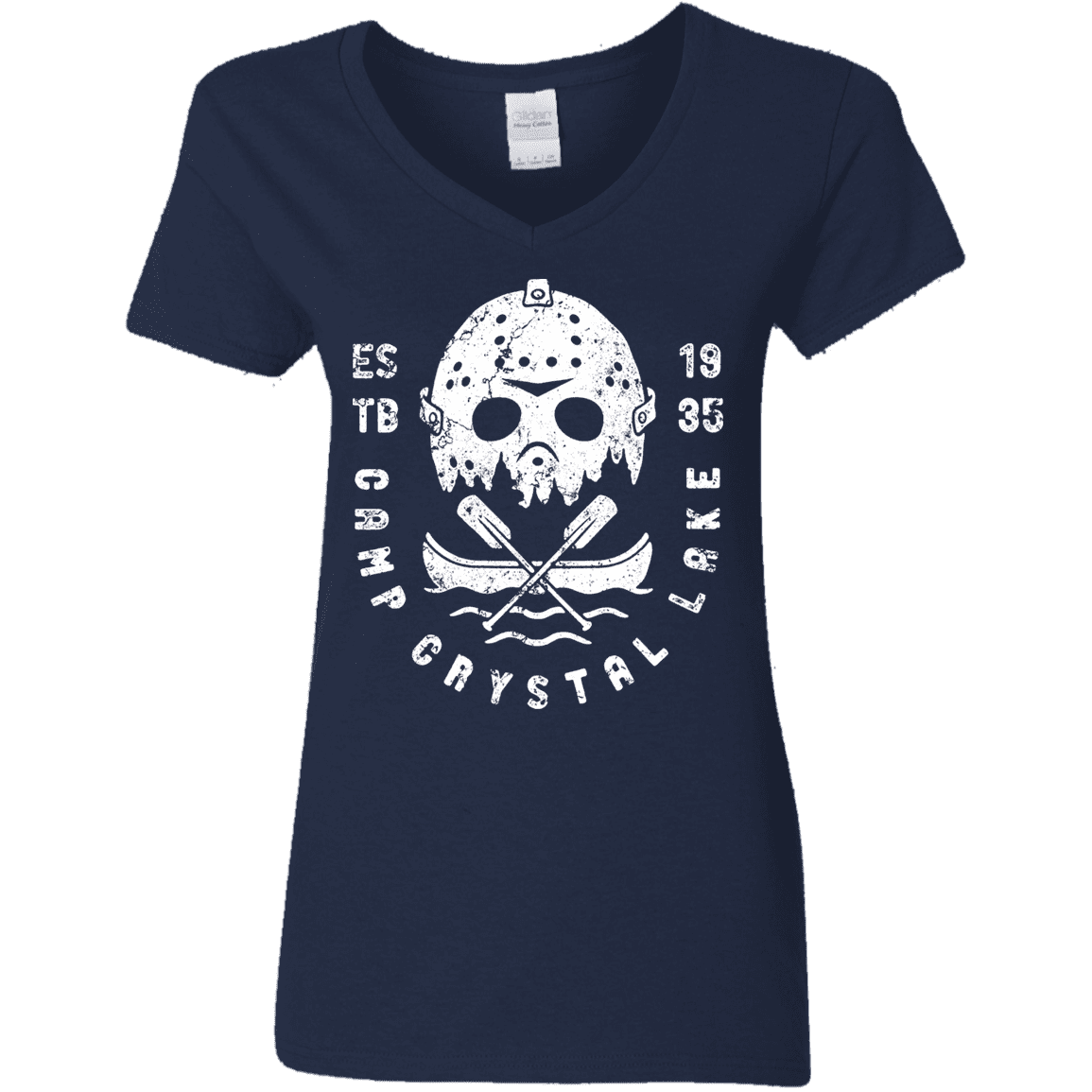 T-Shirts Navy / S Camp Crystal Lake Women's V-Neck T-Shirt