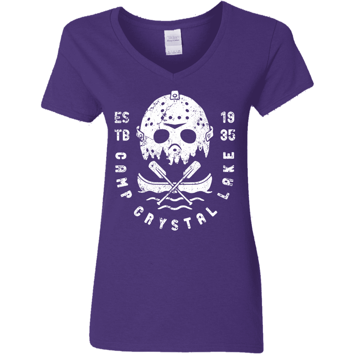 T-Shirts Purple / S Camp Crystal Lake Women's V-Neck T-Shirt