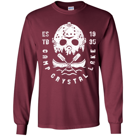 T-Shirts Maroon / YS Camp Crystal Lake Youth Long Sleeve T-Shirt