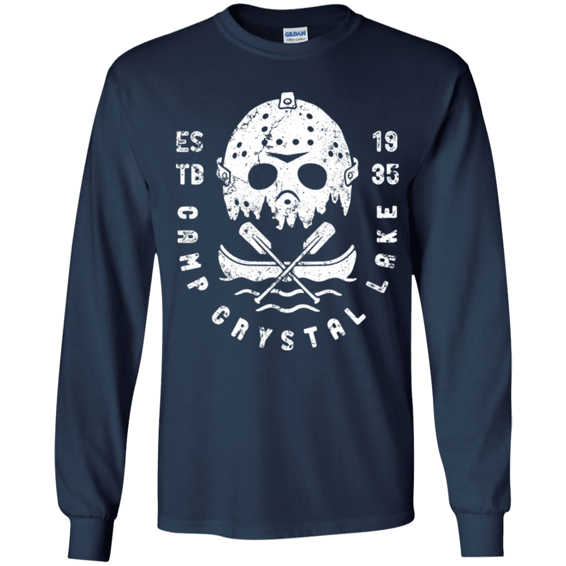 T-Shirts Navy / YS Camp Crystal Lake Youth Long Sleeve T-Shirt