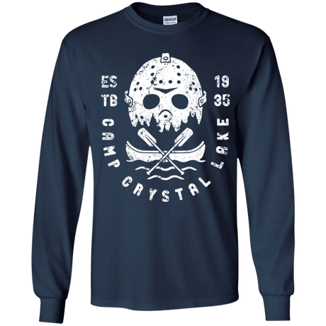 T-Shirts Navy / YS Camp Crystal Lake Youth Long Sleeve T-Shirt