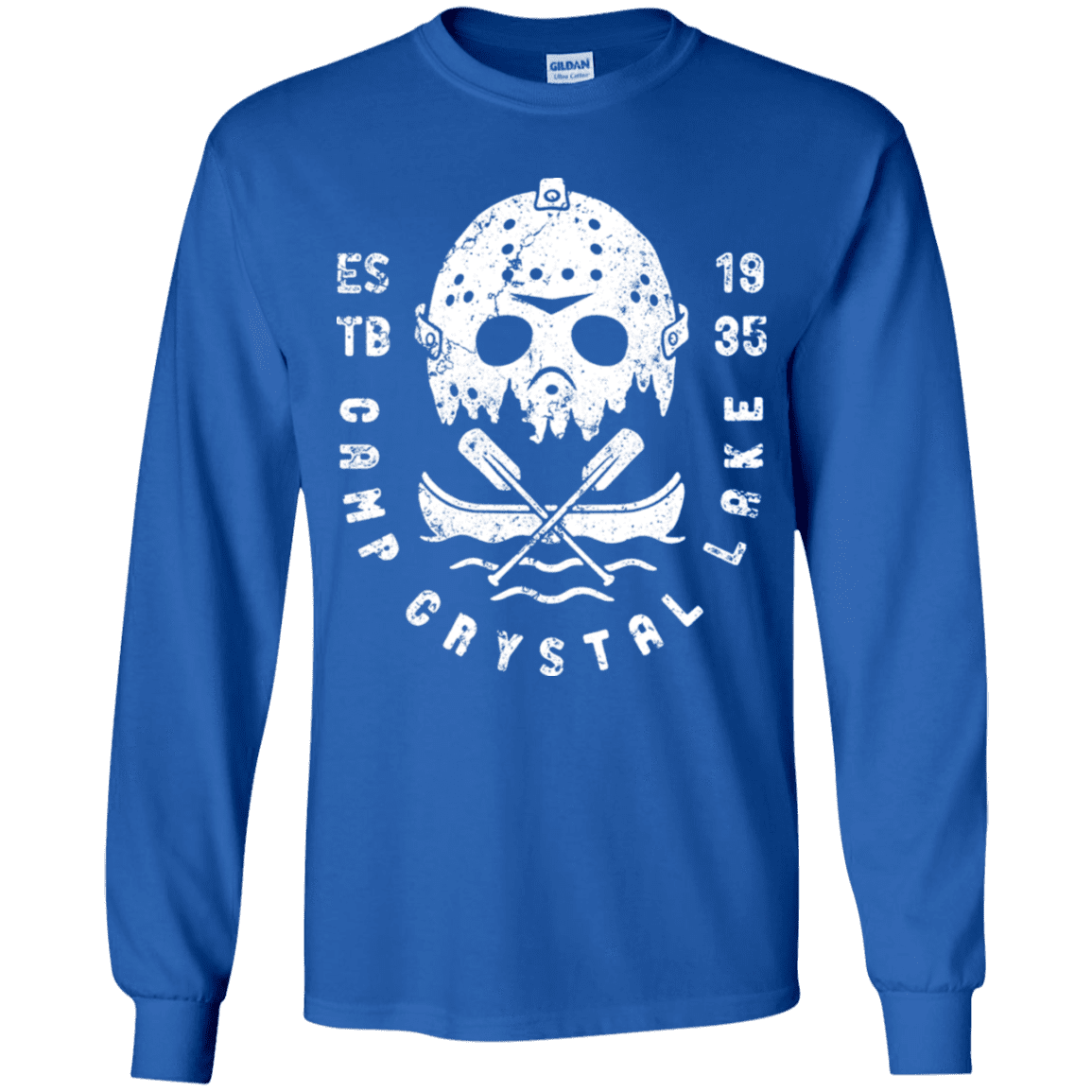 T-Shirts Royal / YS Camp Crystal Lake Youth Long Sleeve T-Shirt
