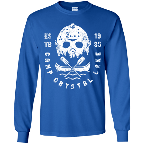 T-Shirts Royal / YS Camp Crystal Lake Youth Long Sleeve T-Shirt