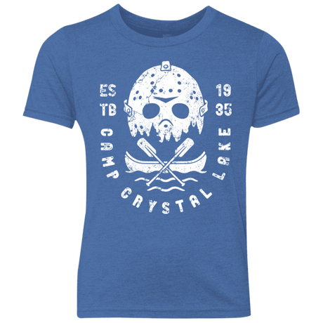 T-Shirts Vintage Royal / YXS Camp Crystal Lake Youth Triblend T-Shirt