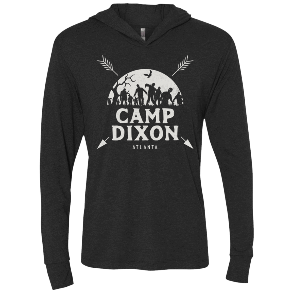 T-Shirts Vintage Black / X-Small CAMP DIXON Triblend Long Sleeve Hoodie Tee