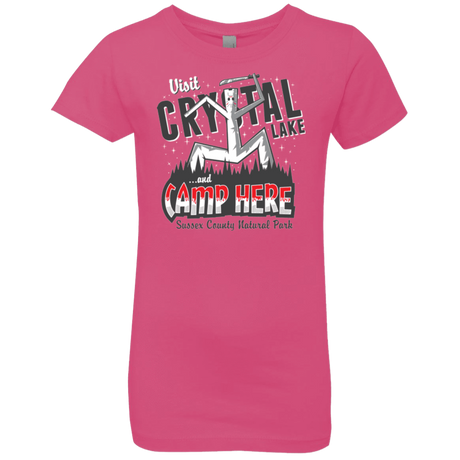 T-Shirts Hot Pink / YXS CAMP HERE Girls Premium T-Shirt