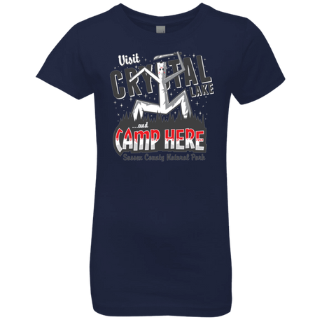 T-Shirts Midnight Navy / YXS CAMP HERE Girls Premium T-Shirt