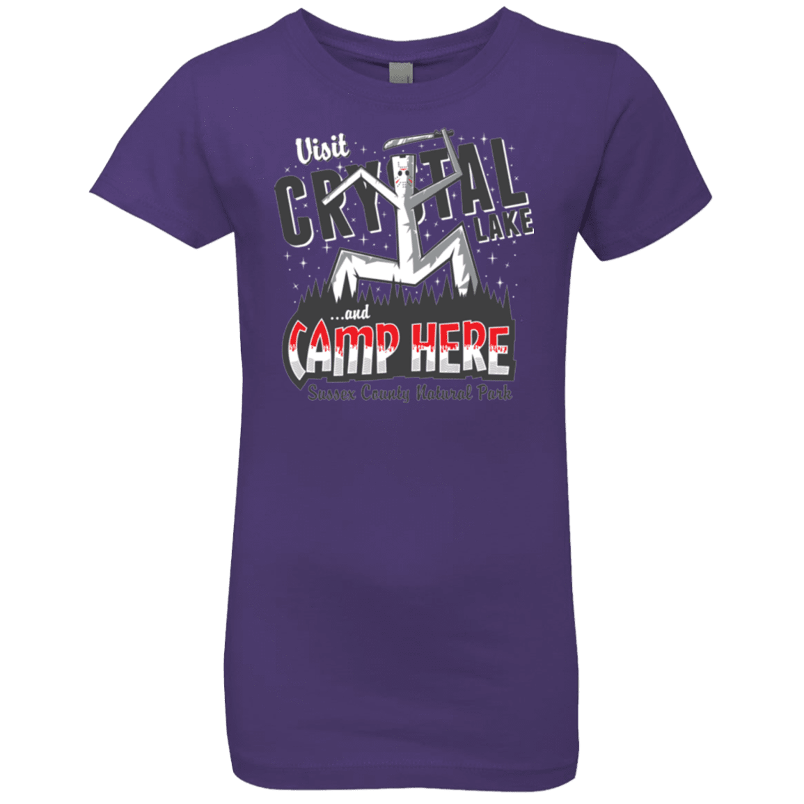 T-Shirts Purple Rush / YXS CAMP HERE Girls Premium T-Shirt