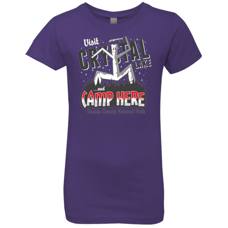 T-Shirts Purple Rush / YXS CAMP HERE Girls Premium T-Shirt