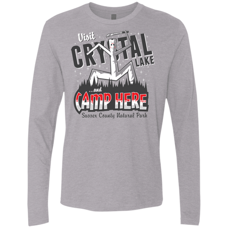 T-Shirts Heather Grey / Small CAMP HERE Men's Premium Long Sleeve