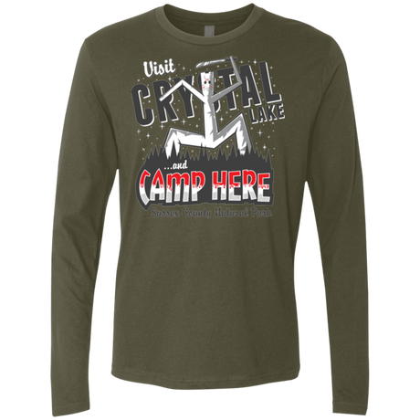 T-Shirts Military Green / Small CAMP HERE Men's Premium Long Sleeve