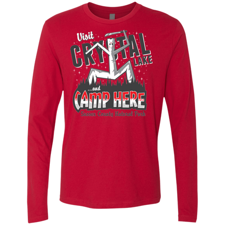 T-Shirts Red / Small CAMP HERE Men's Premium Long Sleeve