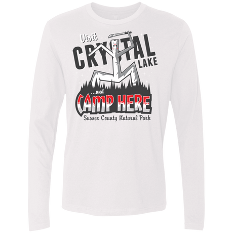 T-Shirts White / Small CAMP HERE Men's Premium Long Sleeve