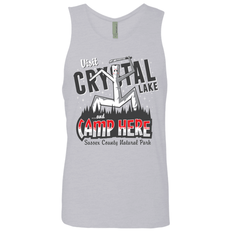 T-Shirts Heather Grey / Small CAMP HERE Men's Premium Tank Top