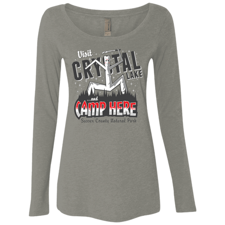 T-Shirts Venetian Grey / Small CAMP HERE Women's Triblend Long Sleeve Shirt