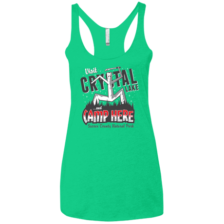 T-Shirts Envy / X-Small CAMP HERE Women's Triblend Racerback Tank